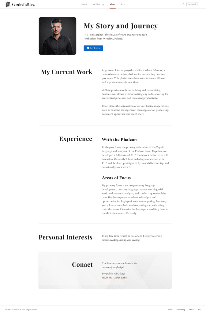 Serghei: UI Design and HTML5