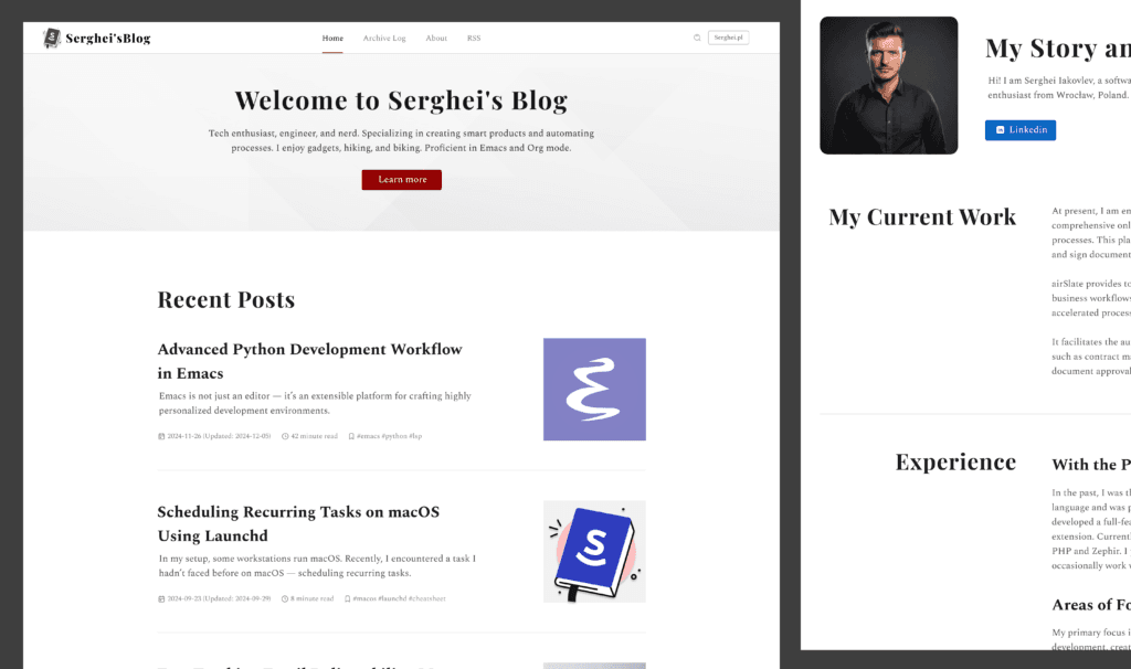 Serghei: UI Design and HTML5
