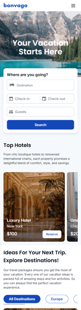 Bonvago: Hotel Booking in Next.js
