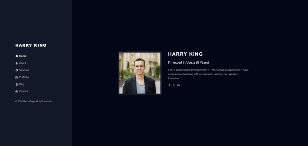 Harry King Portfolio: Next.js TailwindCSS