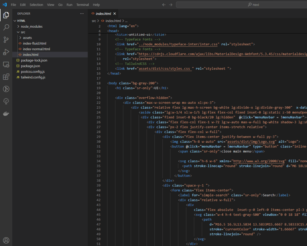 Remicorsn HTML5 and TailwindCSS