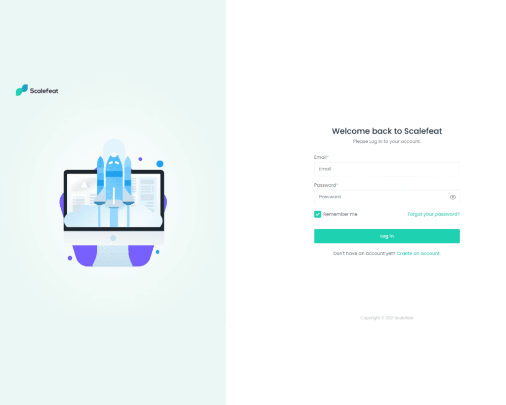 Scalefeat HTML5 and TailwindCSS