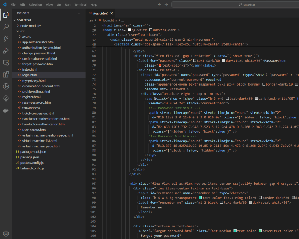 Scalefeat HTML5 and TailwindCSS